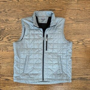 Men's Light Gray Quilted Vest (L)